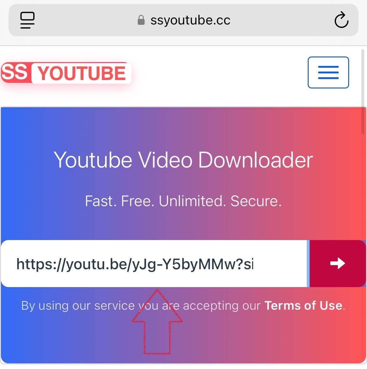 Paste Youtube video URL